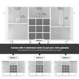 Delarpo 9-Bottle White Wood Wine Cabinet
