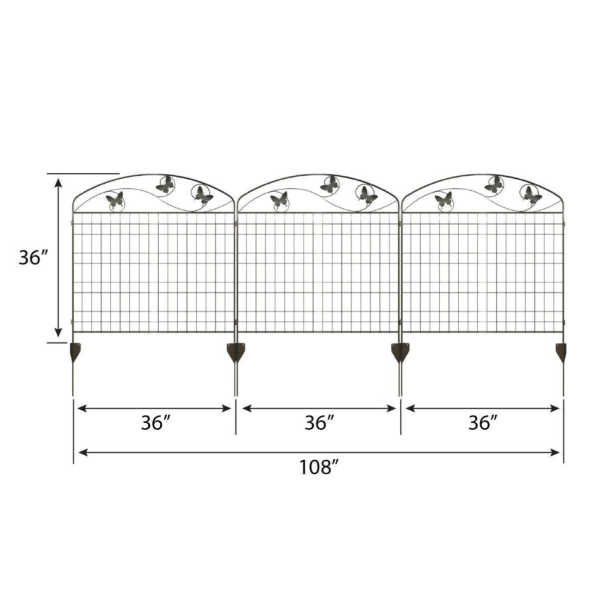 YARDLINK Butterfly Rural Panel 36-in x 36-in 3pk