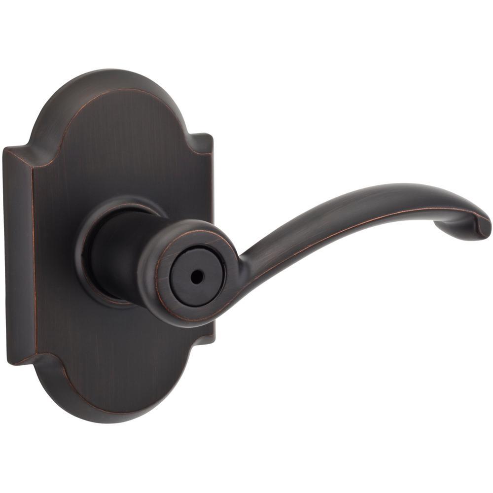Austin Venetian Bronze Privacy Bed/Bath Door Lever (4-Pack) - Super Arbor