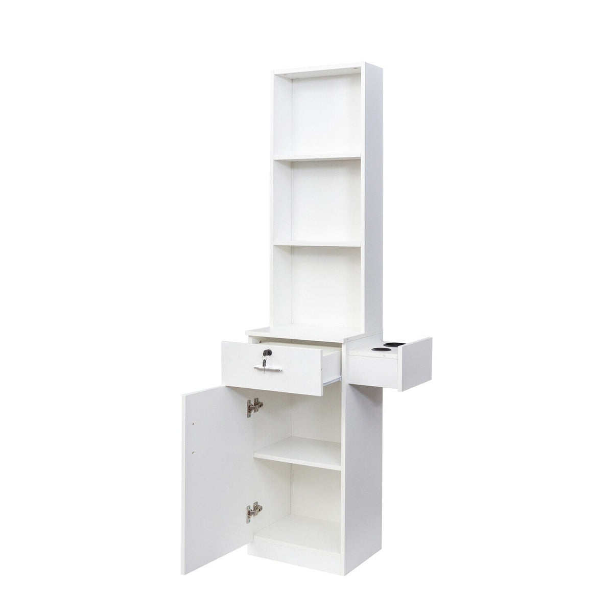 Mondawe 15.67-in W x 70.87-in H Mdf White Freestanding Utility Storage Cabinet