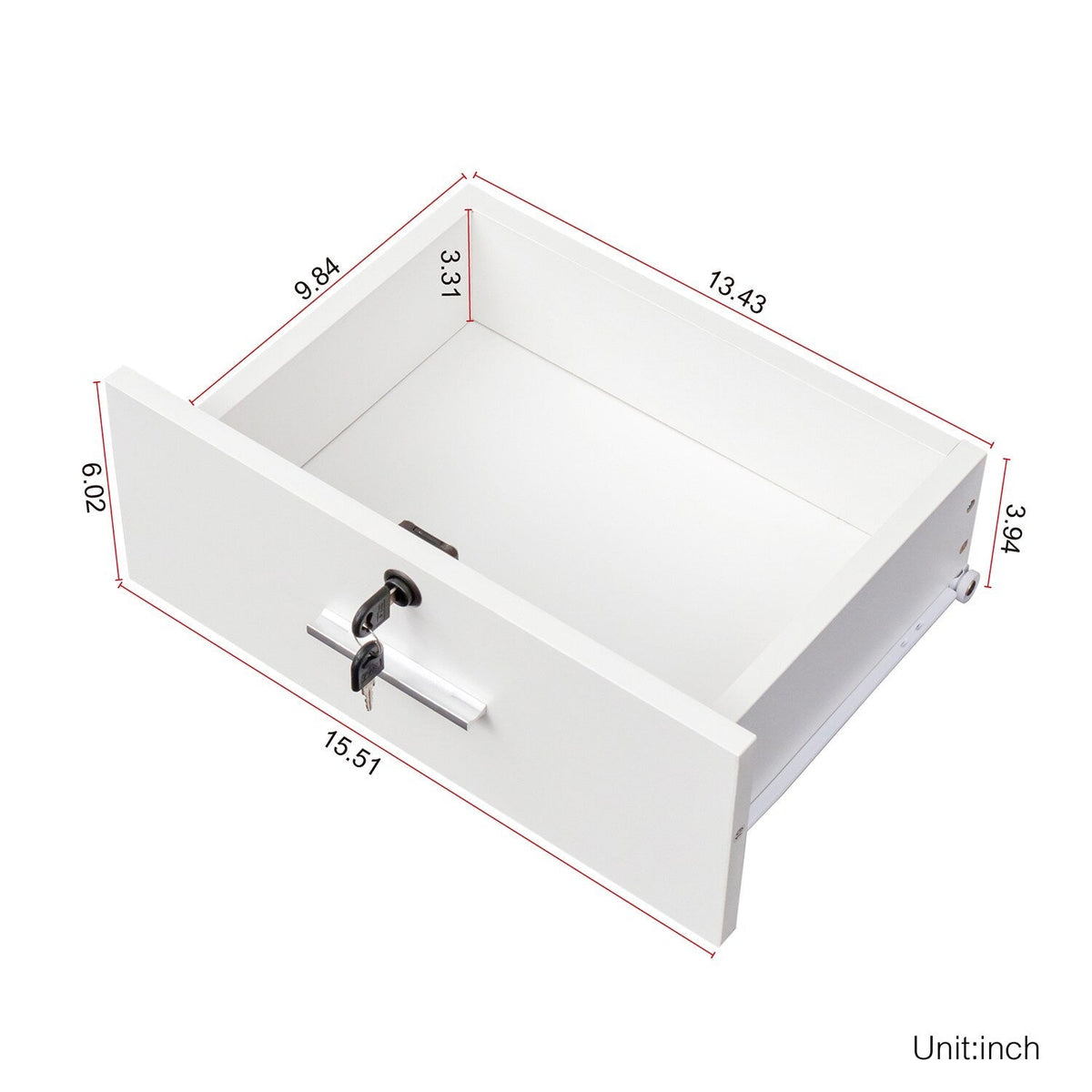 Mondawe 15.67-in W x 70.87-in H Mdf White Freestanding Utility Storage Cabinet