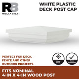 RELIABILT White Plastic Deck Post Cap