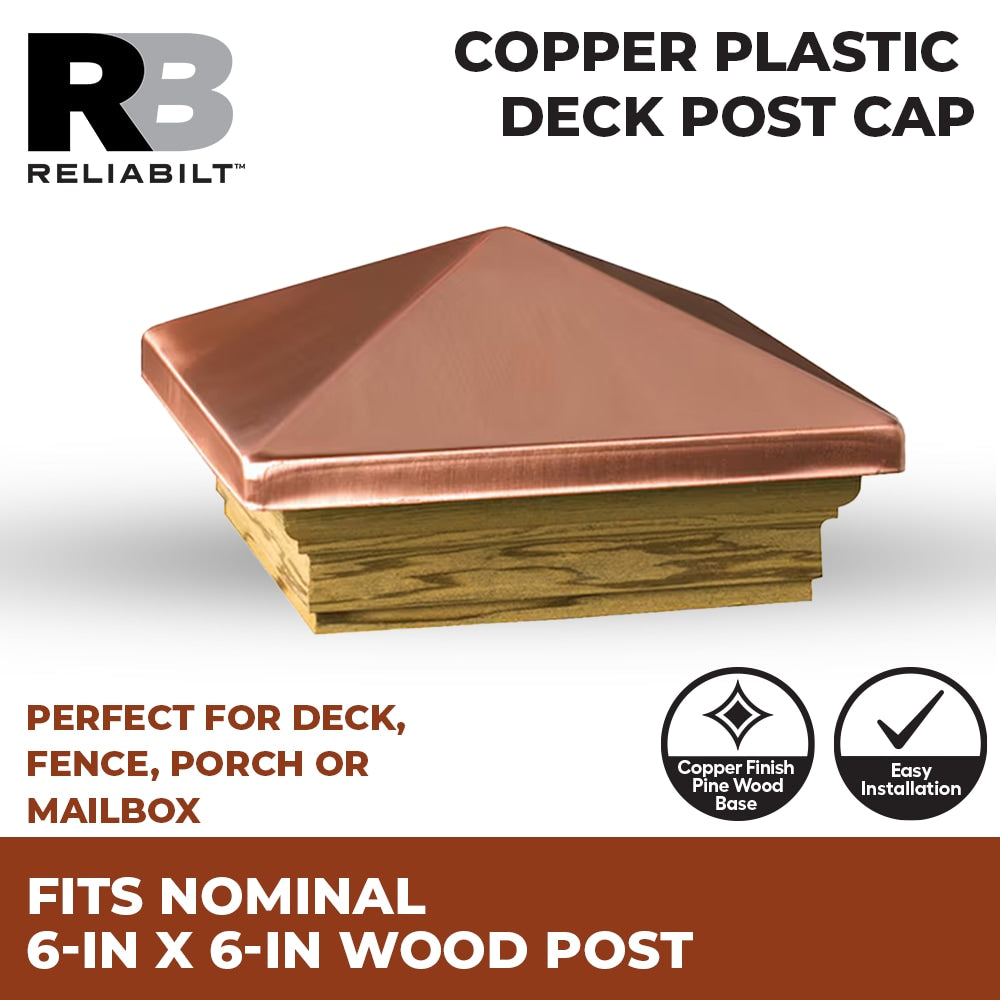 RELIABILT 6-in x 6-in Copper Plastic Deck Post Cap