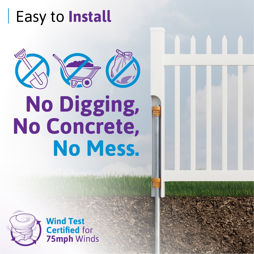 WamBam Fence 4-ft H x 6-ft W Privacy Vinyl Flat-top Fence Panel No Dig (Unassembled)