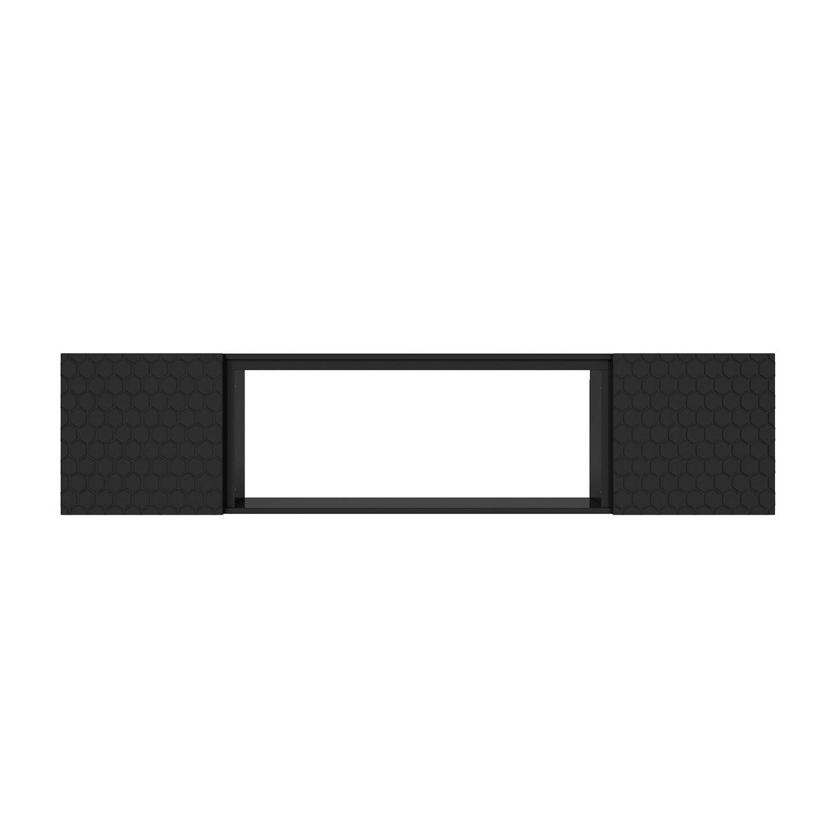 GZMR Modern/Contemporary Black Tv Cabinet Integrated Tv Mount (Accommodates TVs up to 70-in)