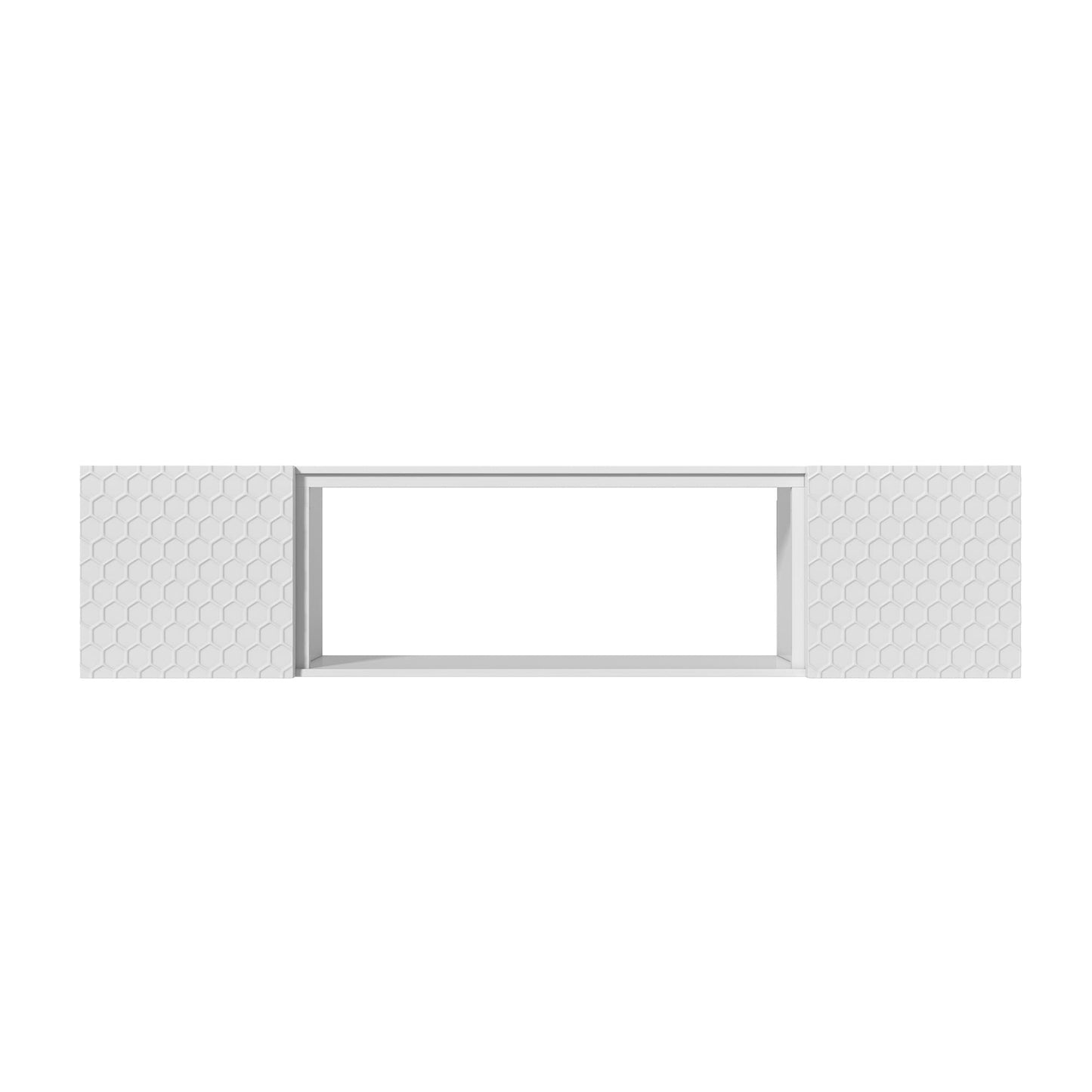GZMR Modern/Contemporary White Tv Cabinet Integrated Tv Mount (Accommodates TVs up to 70-in)