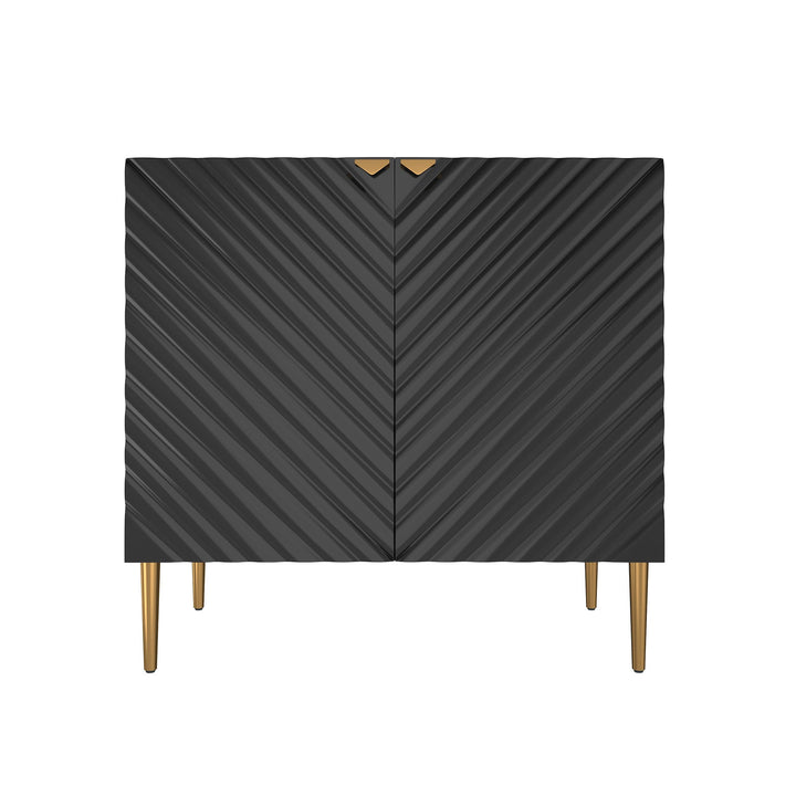 GZMR 15.75-in W x 31-in H Mdf Black Freestanding Utility Storage Cabinet
