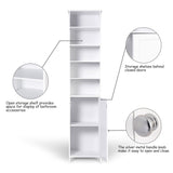 Costway 13.5-in W x 72-in H Mdf White Freestanding or Wall-mount Utility Storage Cabinet