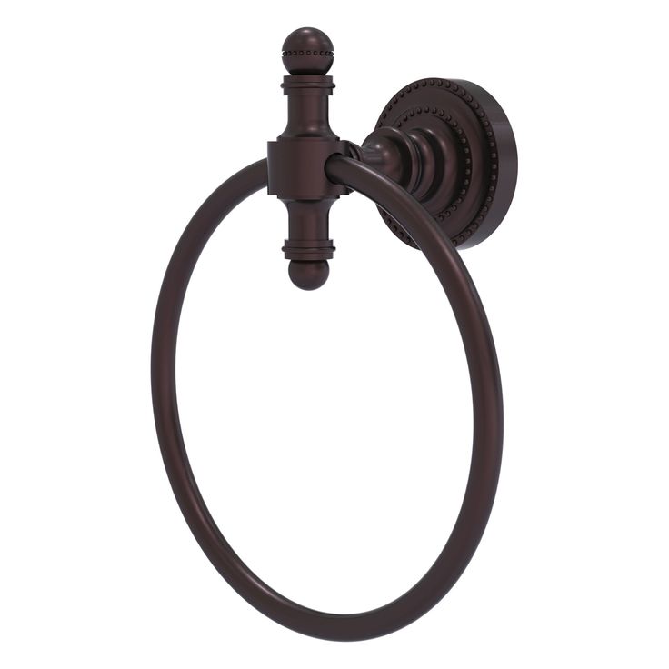 Allied Brass Retro Dot Polished Brass Wall Mount Towel Ring