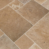 Silver Pattern Tumbled Travertine Paver Kit (10-Kits/160 Sq. ft. / Pallet) - Super Arbor