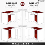 Rev-A-Shelf 2-Tier Plastic Half-Moon Blind Corner Cabinet Lazy Susan, 33 in