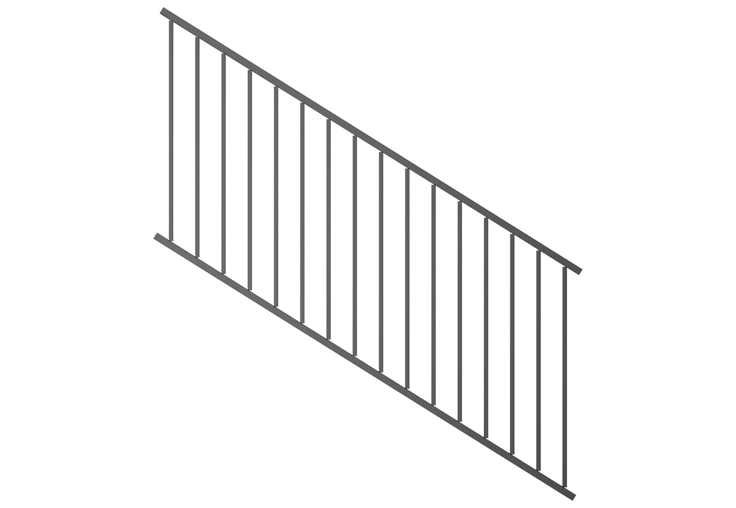 RELIABILT 6-ft x 36-in Black Sand Steel Deck Stair Rail Kit