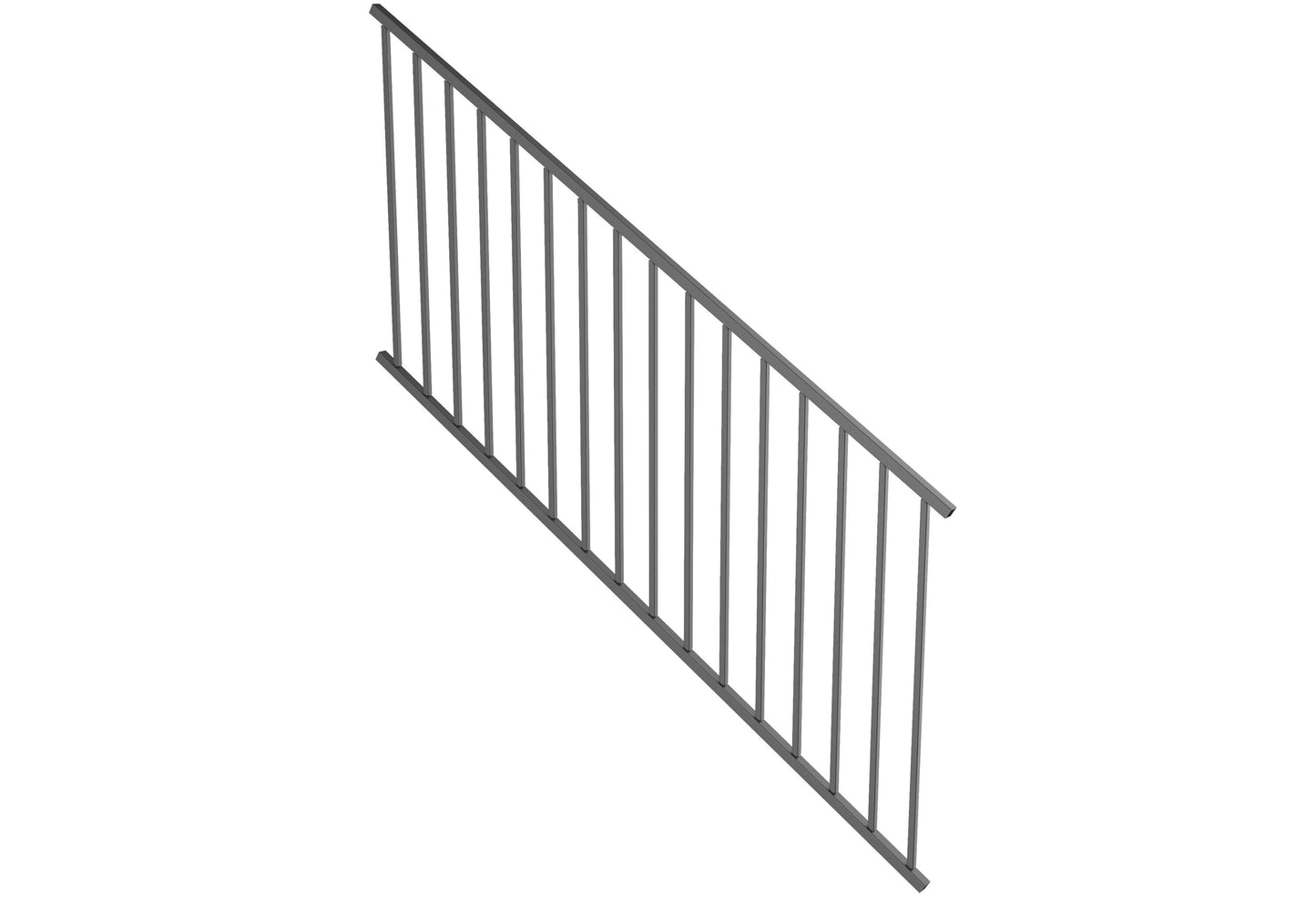 RELIABILT 6-ft x 36-in Black Sand Steel Deck Stair Rail Kit