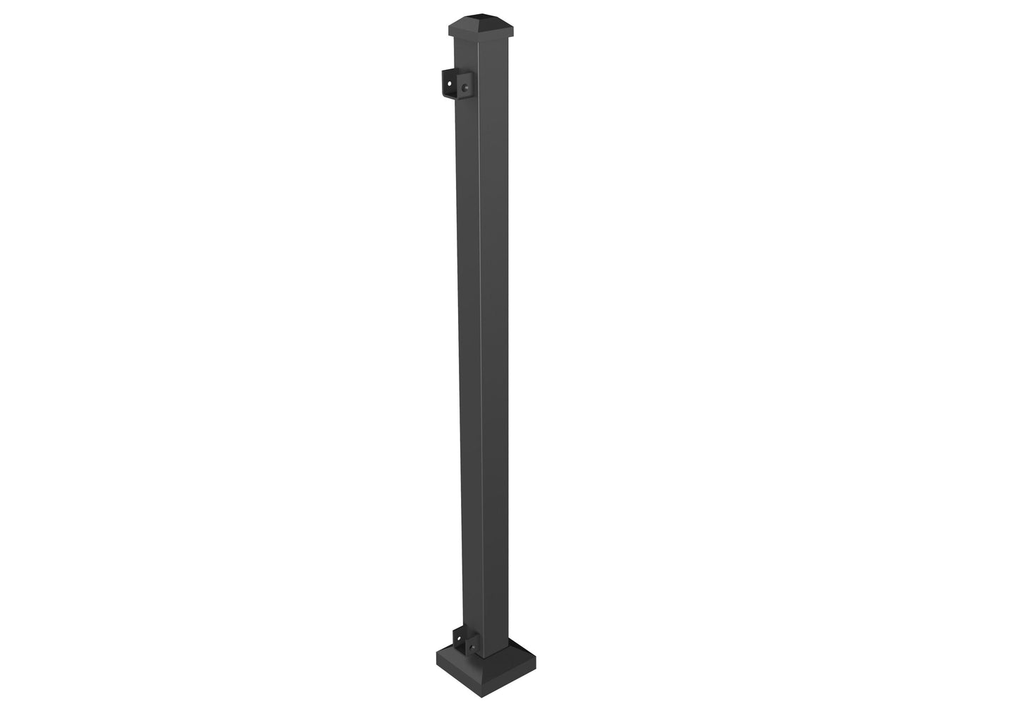 RELIABILT 2-in x 2-in x 3-1/2-ft Black Sand Steel Deck Post