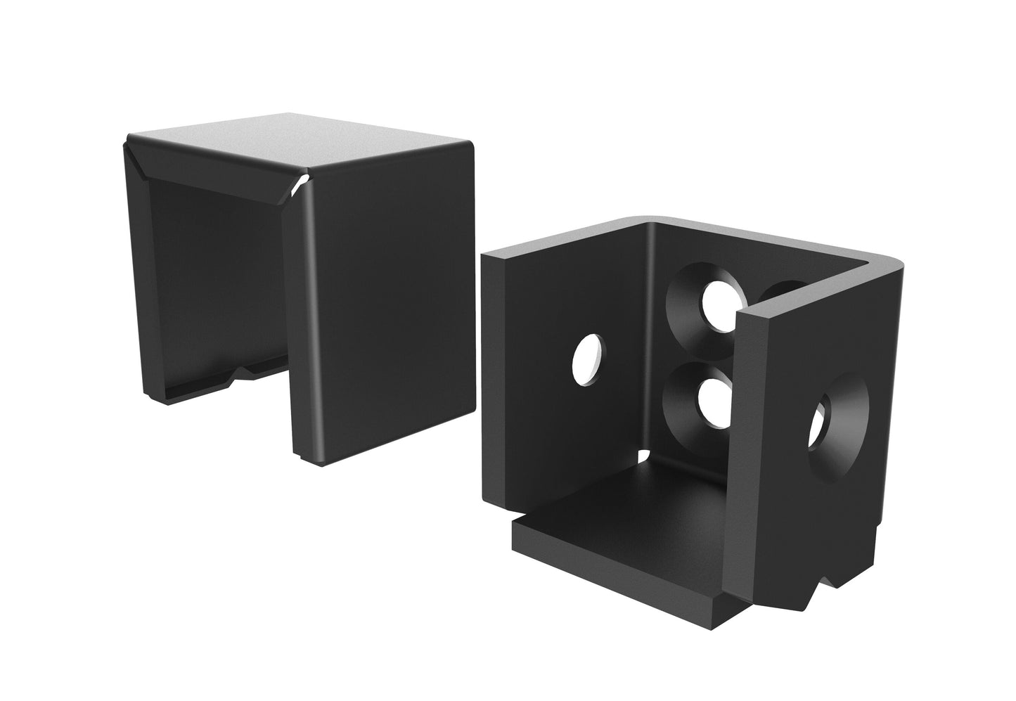 RELIABILT 0.5-in x 0.5-in Black Sand Steel Rail Bracket