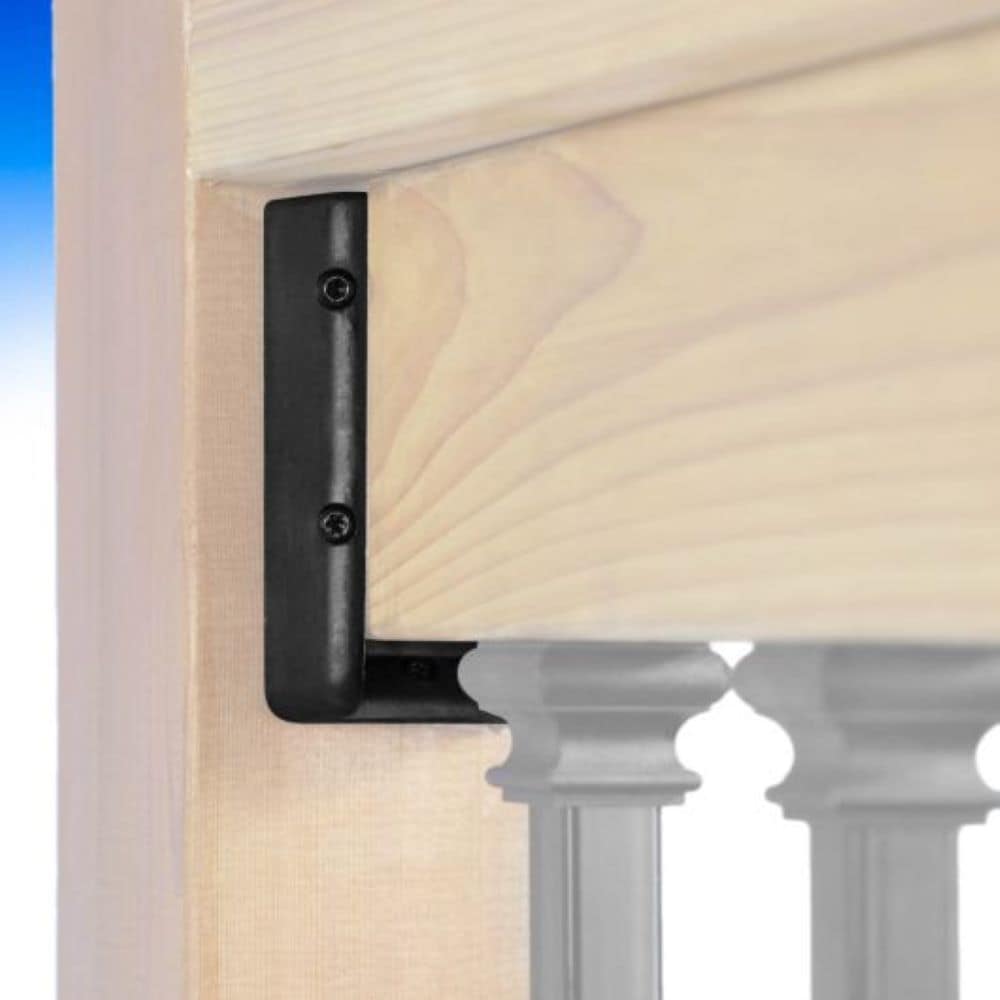 RELIABILT 1-in x 1-in Black Sand Composite Support Bracket