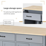 Runesay Black Mdf Base with Mdf Wood Top Rolling Kitchen Island (18.5-in x 54.33-in x 36.22-in)