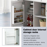 Runesay White Wood Base with Wood Top Rolling Kitchen Island (29.5-in x 53.1-in x 37.2-in)