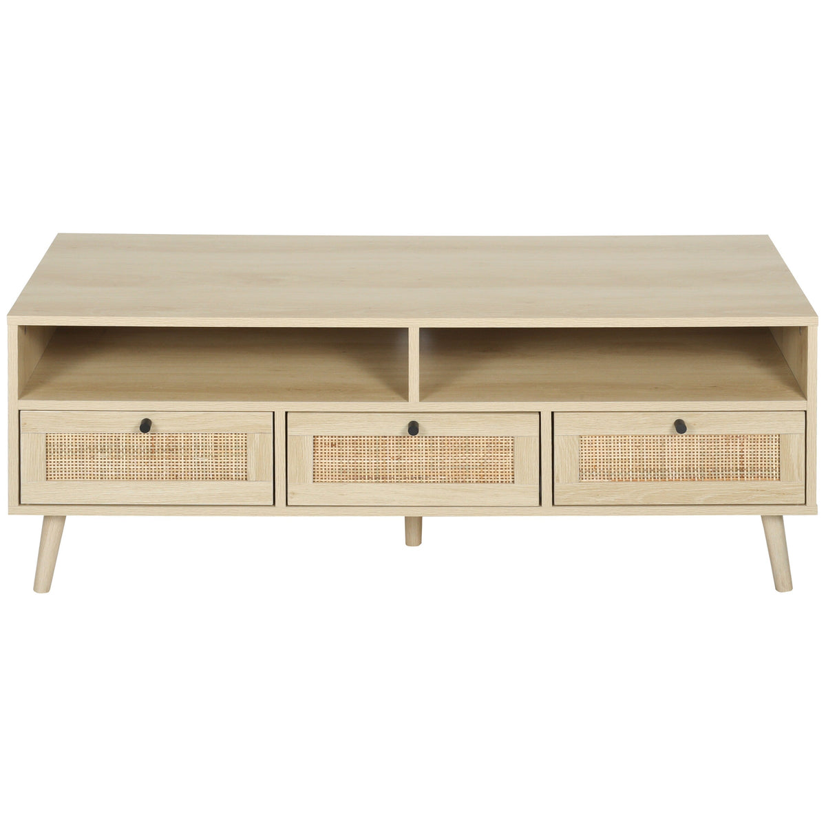 ToolCat Farmhouse/Rustic Oak Tv Cabinet (Accommodates TVs up to 55-in)