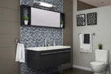 Elida Ceramica Brushed City Windows Staggered 12-in x 12-in Glossy Glass/Metal Mosaic Wall Tile
