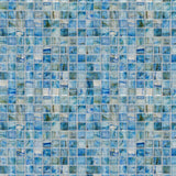 Elida Ceramica Lagoon Blue Glossy Glass Uniform Squares Mosaic Wall Tile, 12-in x 12-in Sheet