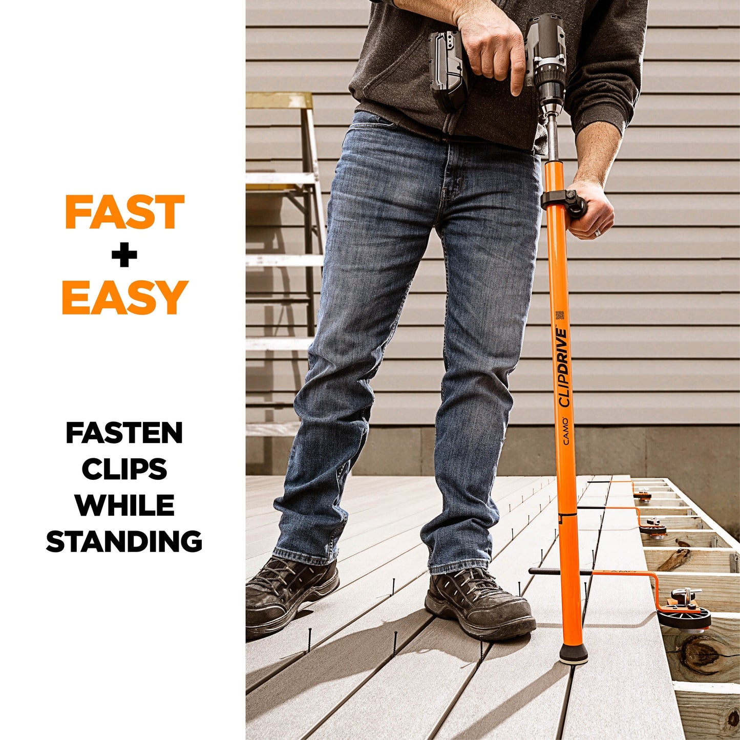 CAMO Wedge clip and ClipDrive Decking Tool Bundle 1.75-in 316 Stainless Steel Hidden Deck Fastener 1000-sq ft (1800-Pack)