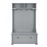 Yiekholo Casual 40.16-in Gray Wood Hall Tree