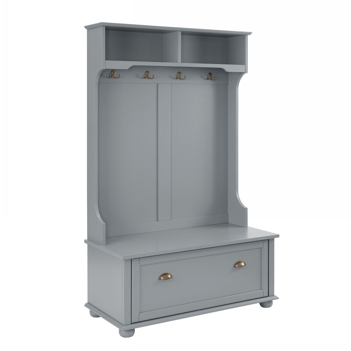 Yiekholo Casual 40.16-in Gray Wood Hall Tree
