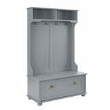 Yiekholo Casual 40.16-in Gray Wood Hall Tree