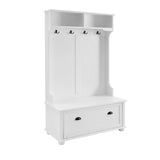 Yiekholo Casual 40.16-in White Wood Hall Tree