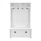 Yiekholo Casual 40.16-in White Wood Hall Tree