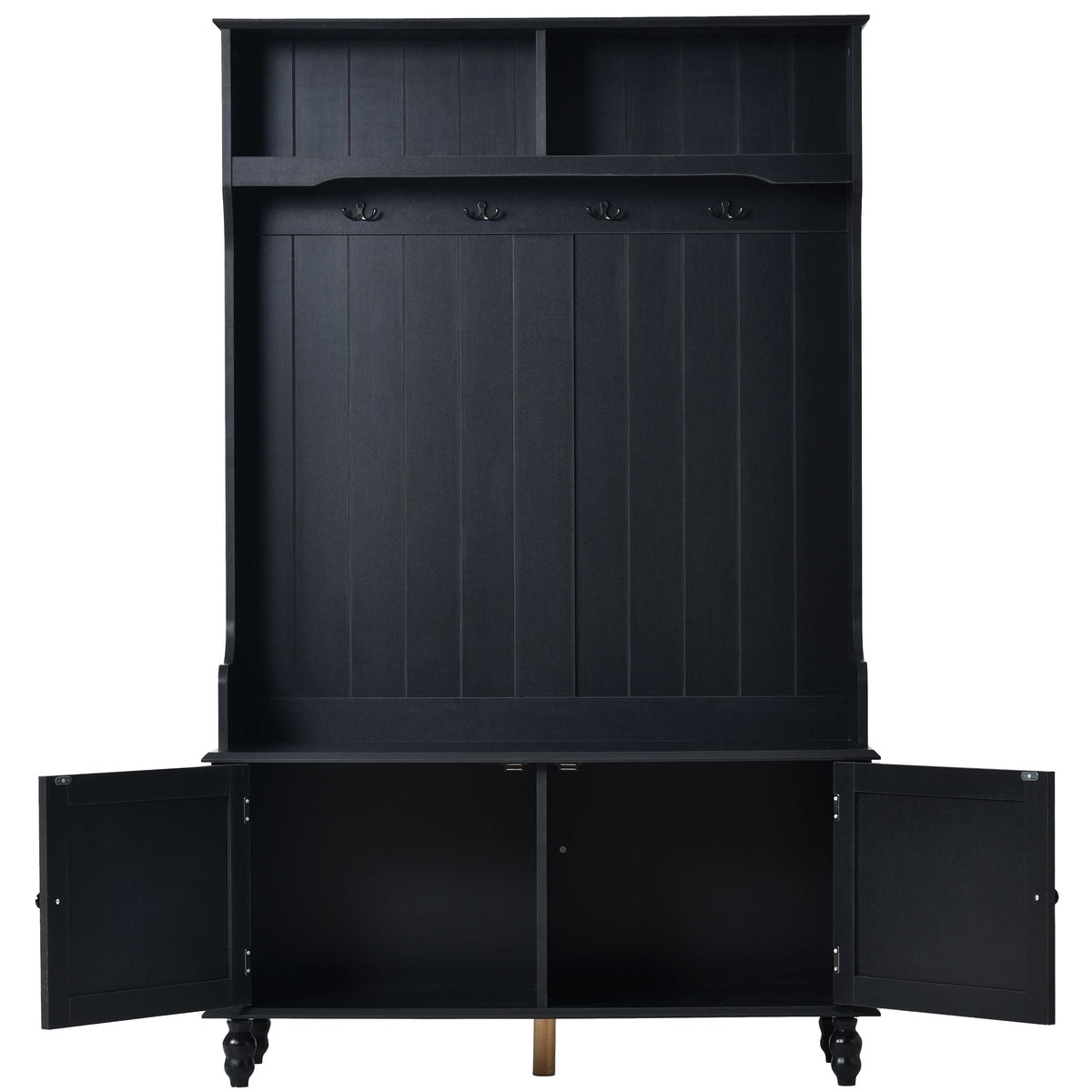 Yiekholo Casual 40.1-in Black Wood Hall Tree