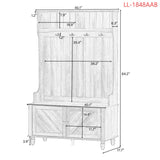 Yiekholo Casual 40.1-in Black Wood Hall Tree