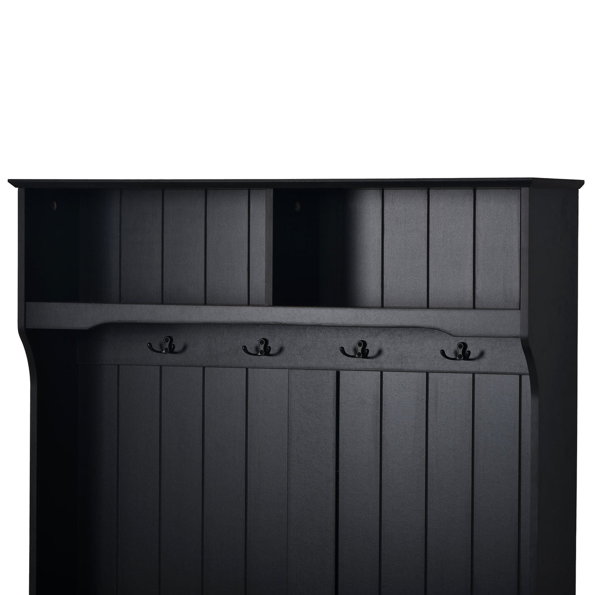 Yiekholo Casual 40.1-in Black Wood Hall Tree