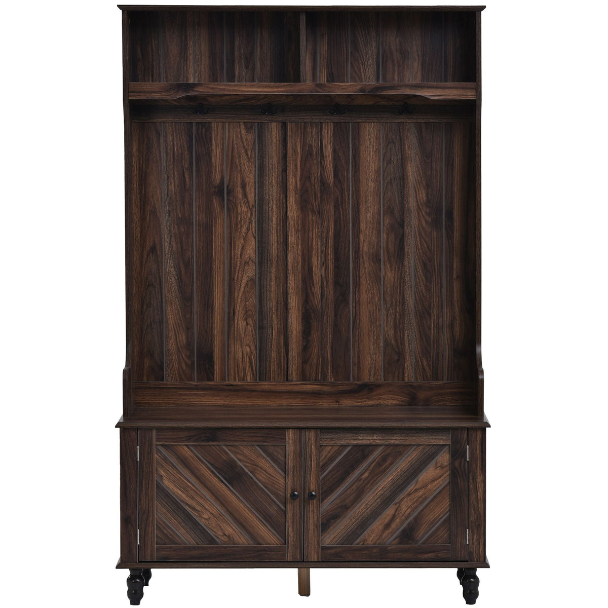 Yiekholo Casual 40.1-in Brown Wood Hall Tree