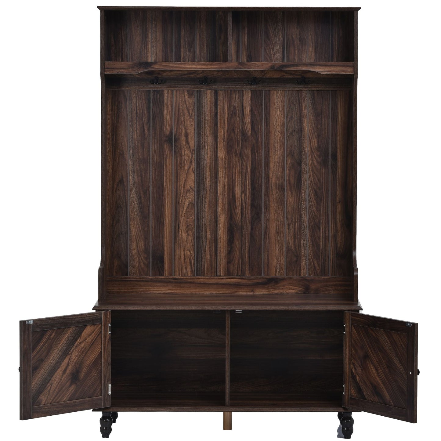 Yiekholo Casual 40.1-in Brown Wood Hall Tree