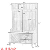 Yiekholo Casual 40.1-in Brown Wood Hall Tree