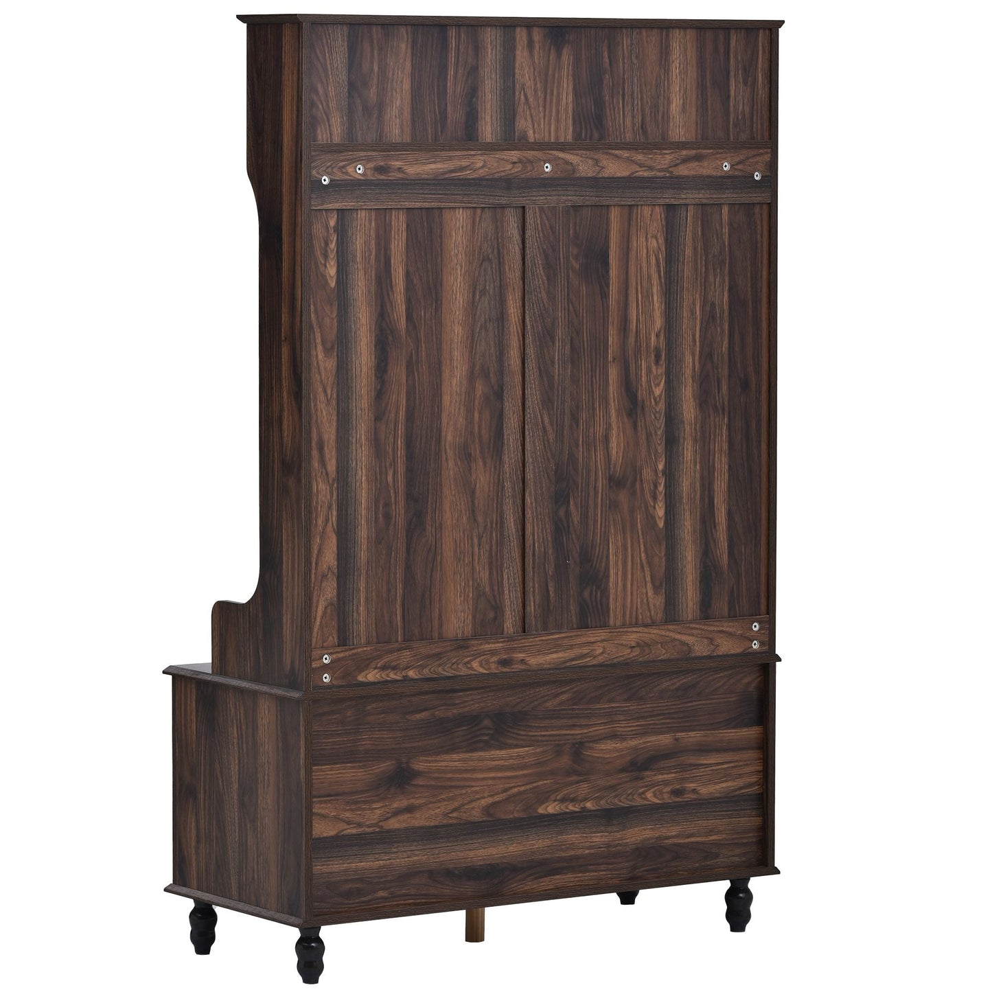 Yiekholo Casual 40.1-in Brown Wood Hall Tree