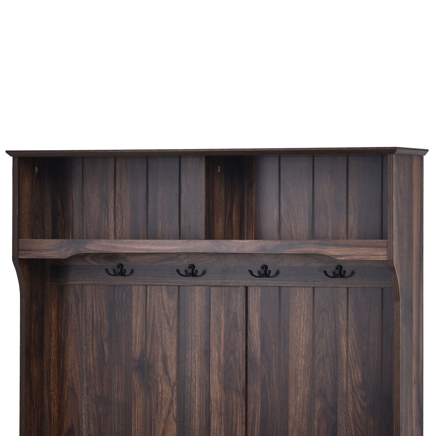 Yiekholo Casual 40.1-in Brown Wood Hall Tree
