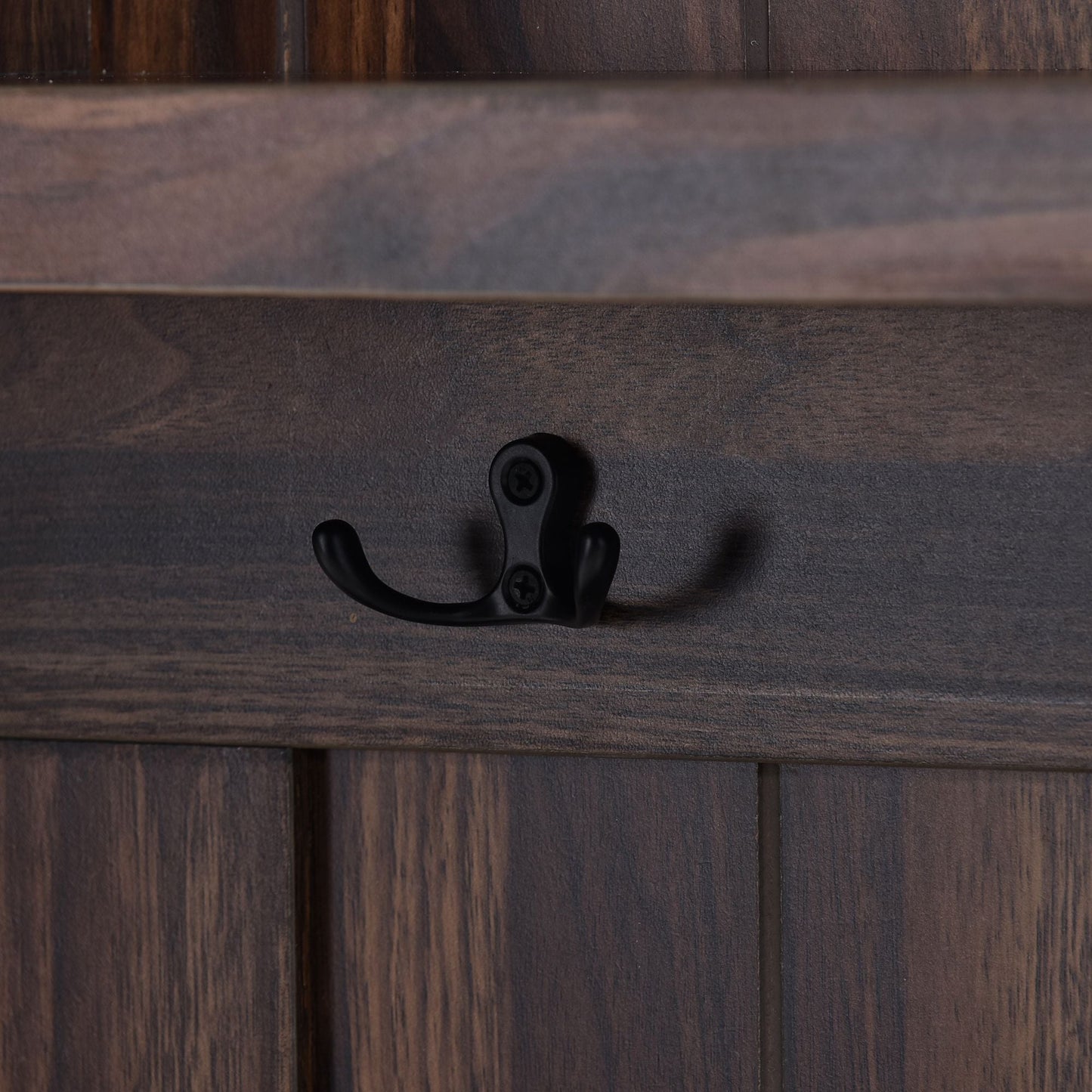 Yiekholo Casual 40.1-in Brown Wood Hall Tree