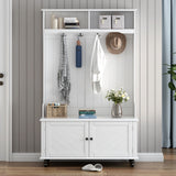Yiekholo Casual 40.1-in White Wood Hall Tree