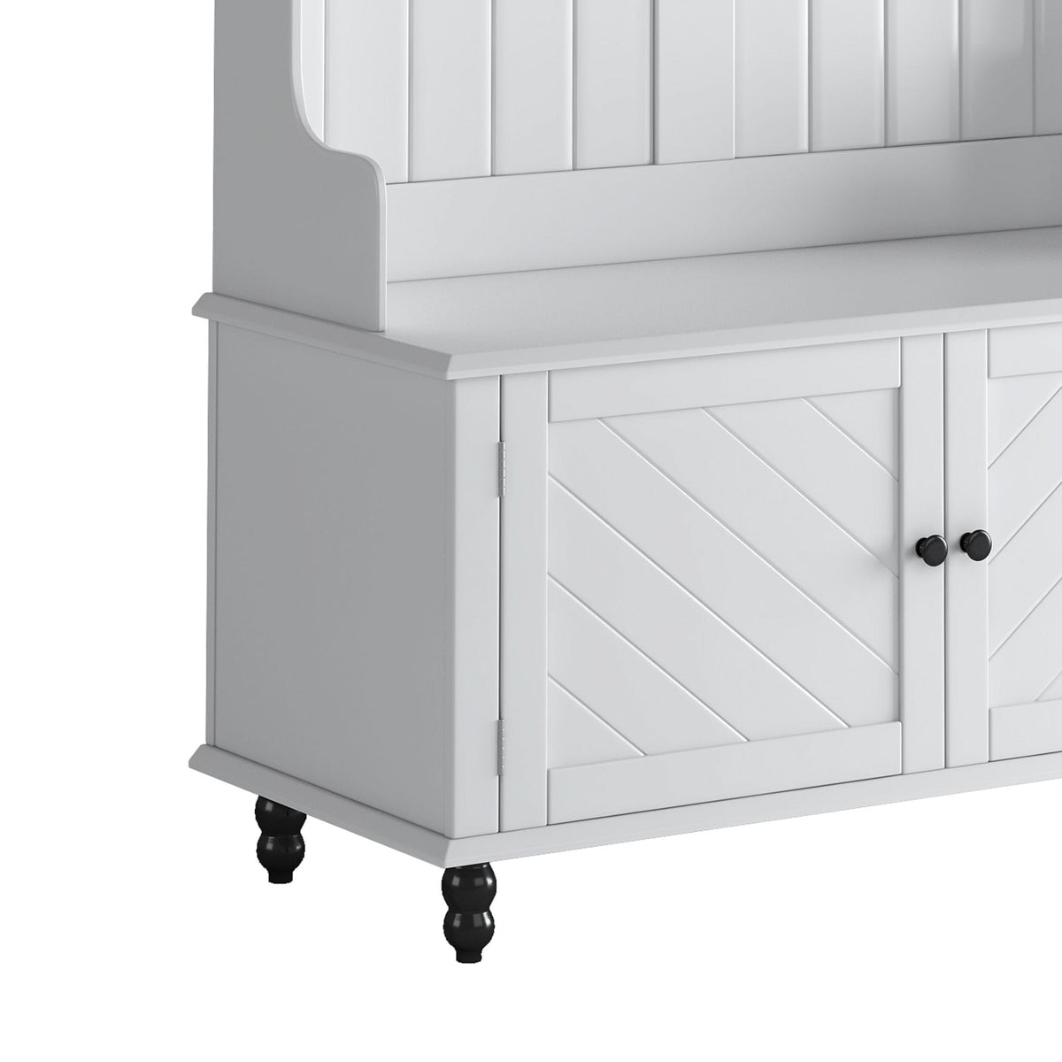 Yiekholo Casual 40.1-in White Wood Hall Tree