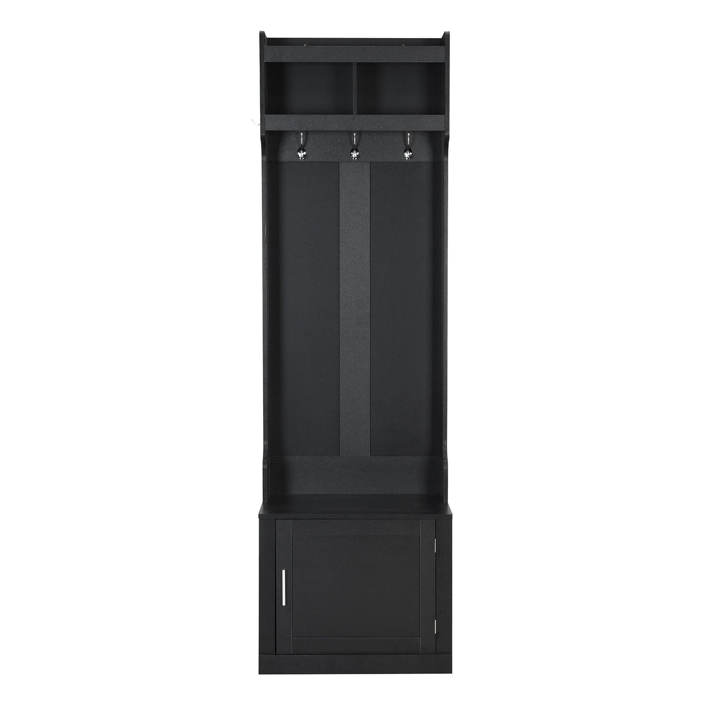 Yiekholo Casual 23.6-in Black Wood Hall Tree