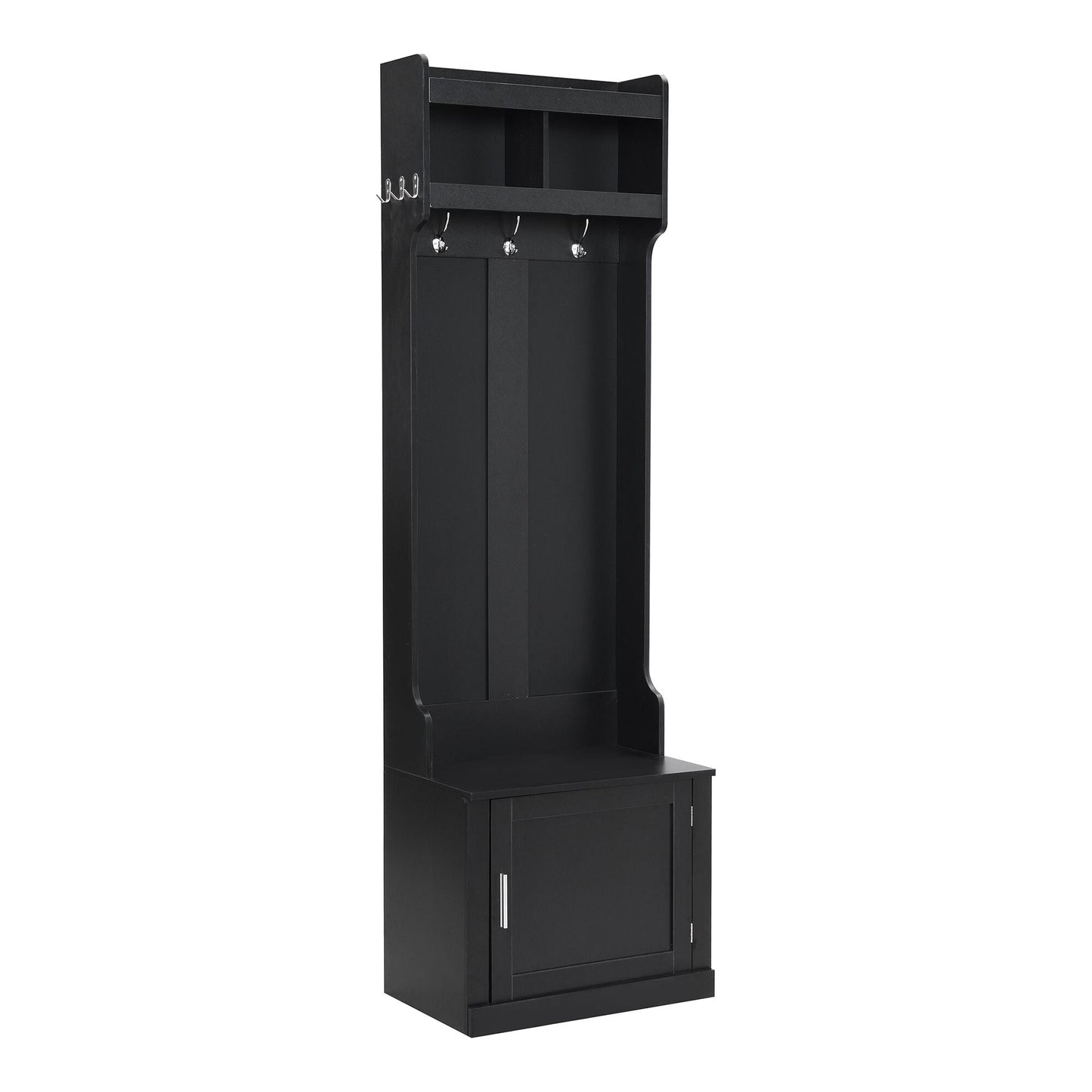 Yiekholo Casual 23.6-in Black Wood Hall Tree
