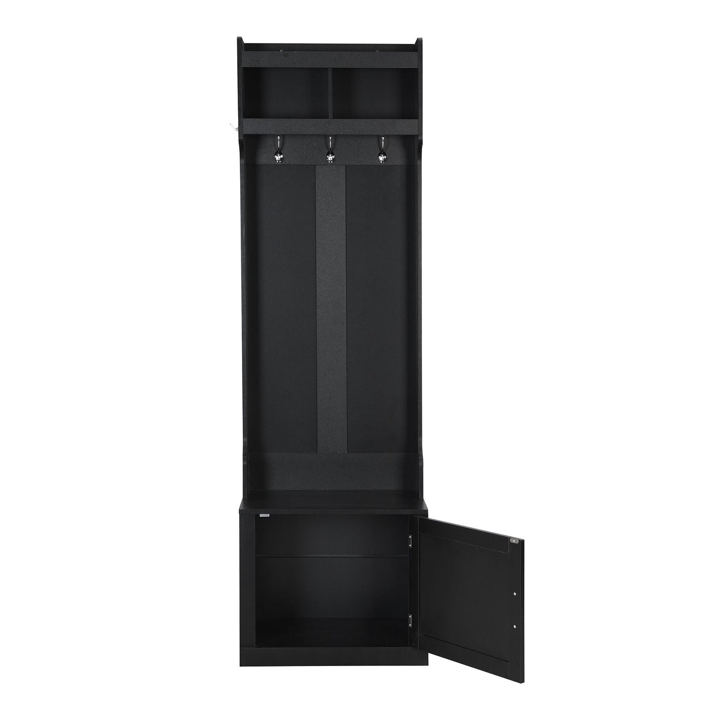 Yiekholo Casual 23.6-in Black Wood Hall Tree