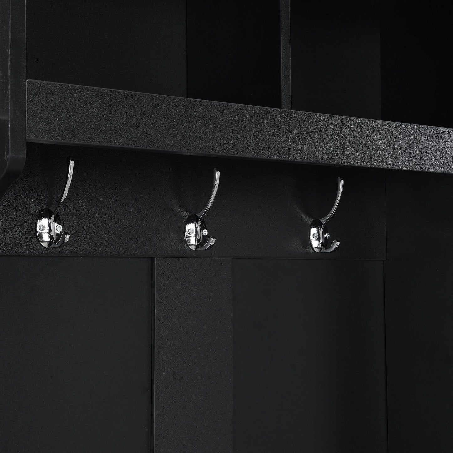 Yiekholo Casual 23.6-in Black Wood Hall Tree