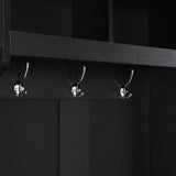 Yiekholo Casual 23.6-in Black Wood Hall Tree