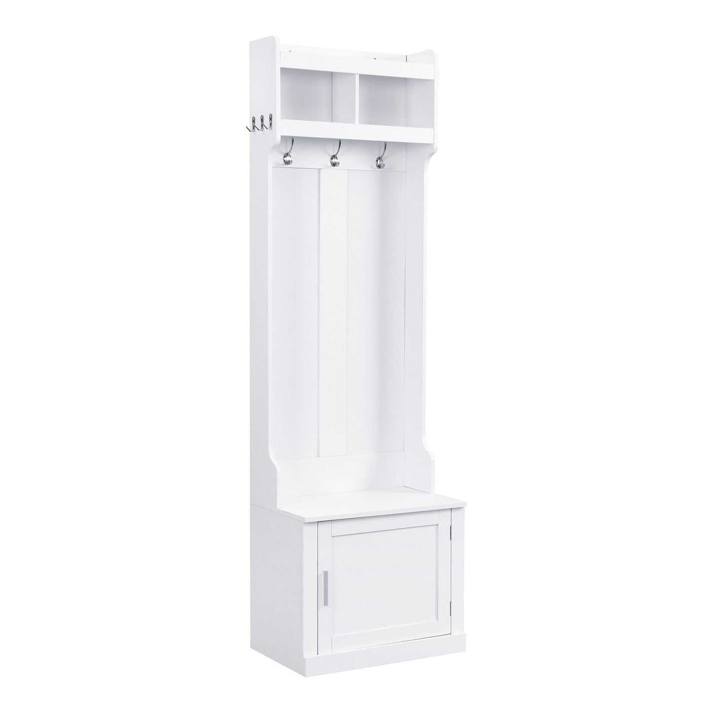 Yiekholo Casual 40.1-in White Wood Hall Tree
