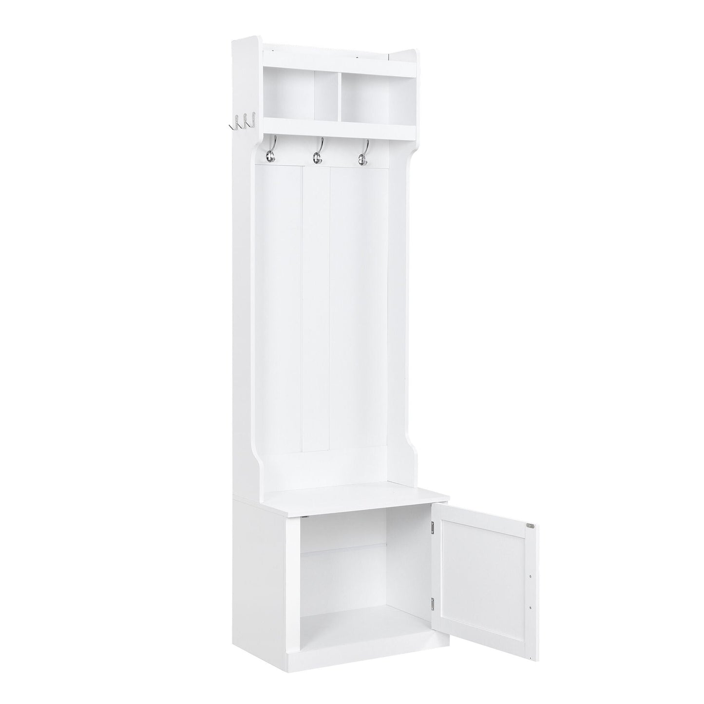 Yiekholo Casual 40.1-in White Wood Hall Tree