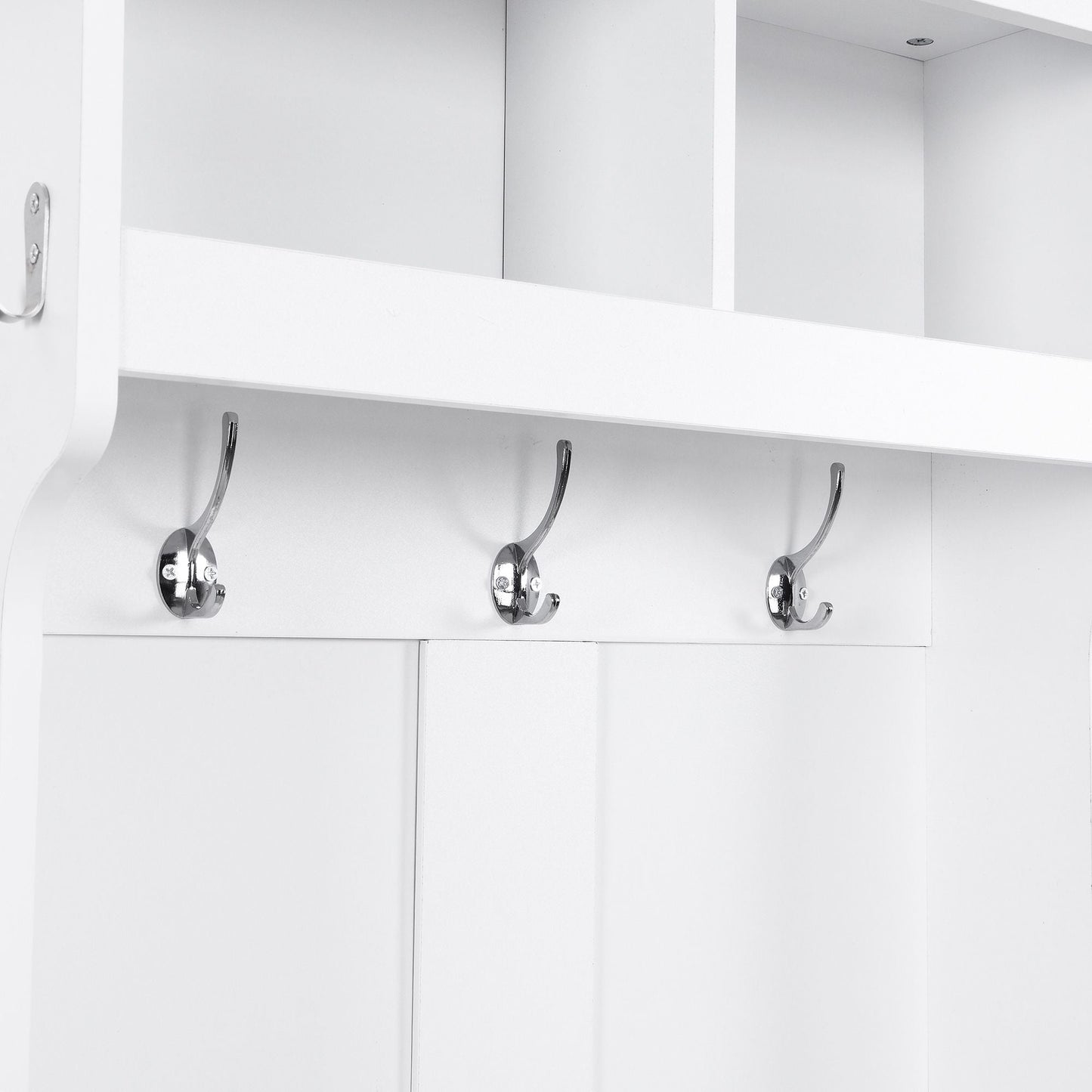 Yiekholo Casual 40.1-in White Wood Hall Tree